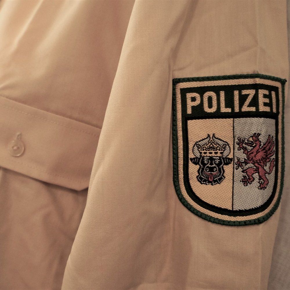 Vtg German Police Shirt Tagged 37L-Never W…